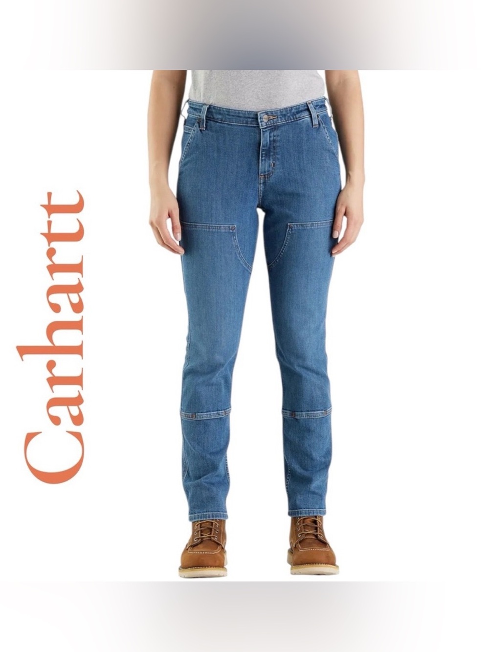 Carhartt Rugged Flex Relaxed Fit Double Front Jean Size 4 Short NWOT